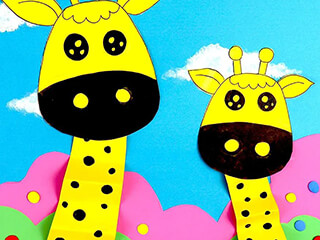 少儿创意美术《高高的长颈鹿》绘画教程