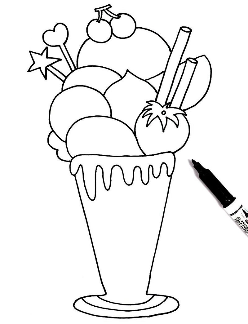 儿童绘画教程《美味的冰激凌》我爱画画教案