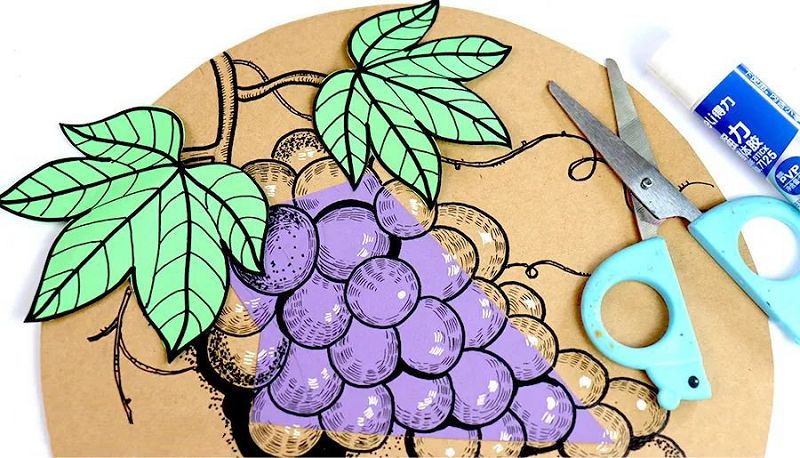 葡萄熟了儿童画